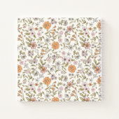 Wildflower-Monogramm-Notizbuch-Journal Notizblock (Rückseite)