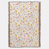 Wildflower Monogrammed Blanket Decke (Vorderseite Vertikal)