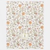 Wildflower Monogrammed Blanket Fleecedecke