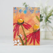 Wildflower Morgen Dankeskarte (Stehend Vorderseite)