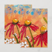 Wildflower Morgen Dankeskarte (Vorne/Hinten)