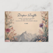 Wildflower Mountain Baby Shower Diapper Raffle  Begleitkarte (Vorderseite)