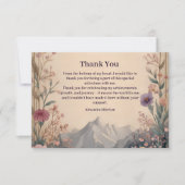 Wildflower Mountain Birthday Dankeskarte (Vorderseite)
