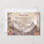 Wildflower Mountain Birthday Elegance Dankeskarte (Vorderseite)