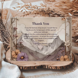 Wildflower Mountain Birthday Elegance Dankeskarte