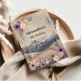 Wildflower Mountain Milestone Celebration Einladung