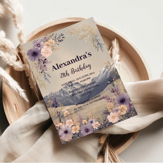 Wildflower Mountain Milestone Celebration Einladung