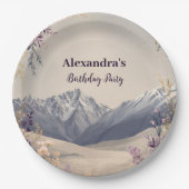 Wildflower Mountain Milestone Celebration Pappteller (Vorderseite)