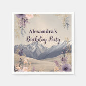 Wildflower Mountain Milestone Celebration Serviette (Vorderseite)