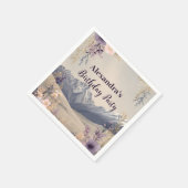 Wildflower Mountain Milestone Celebration Serviette (Ecke)