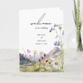 Wildflower Mountain Wedding Order of Service Programm (Vorderseite)