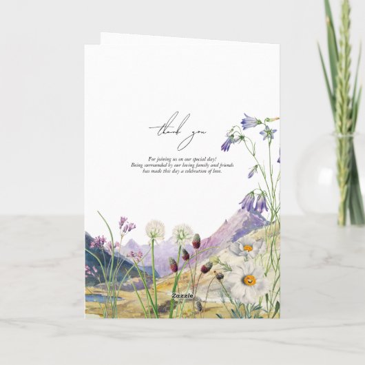 Wildflower Mountain Wedding Order of Service Programm (Rückseite)