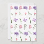 Wildflower Onederful Floral First Birthday Einladung (Rückseite)