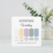 Wildflower Pastel Wedding Color Palette Card Einladung (Stehend Vorderseite)