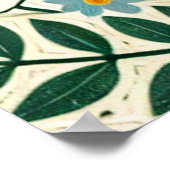 Wildflower Penguin Lovers Illustration Poster (Ecke)