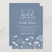 Wildflower Periwinkle Bridal Shower Einladung (Vorne/Hinten)