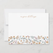 Wildflower Personalized Notecards - Thank You Card Mitteilungskarte (Vorderseite)