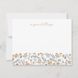Wildflower Personalized Notecards - Thank You Card Mitteilungskarte