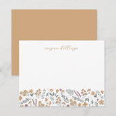 Wildflower Personalized Notecards - Thank You Card Mitteilungskarte (Vorne/Hinten)