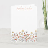 Wildflower Personalized Stationery (Vorderseite)
