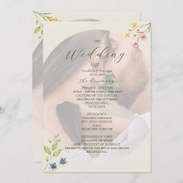 Wildflower Photo Wedding Program Programm