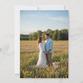 Wildflower Photo Wedding Save The Date (Rückseite)