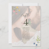 Wildflower Photo Wedding Seating Chart (Rückseite)