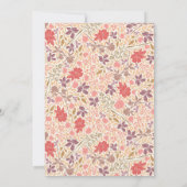 Wildflower Piano White Recital Invitation Einladung (Rückseite)