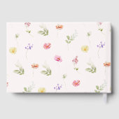 Wildflower Pink Bow Graduation party Gästebuch (Rückseite)