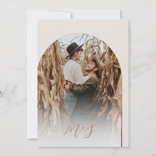 Wildflower & Pumpkin Boho Chic Fall Wedding Einladung (Rückseite)