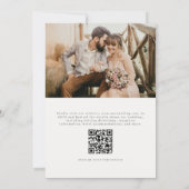 Wildflower QR-Code Foto-Hochzeit Einladung (Rückseite)