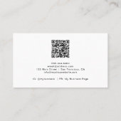 Wildflower-QR-Code Frühlingsblumen Schwarz Visitenkarte (Rückseite)