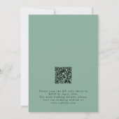 Wildflower QR-Code-Hochzeit Einladung (Rückseite)