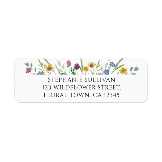 Wildflower Return Address Label (Vorne)