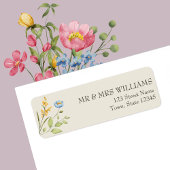 Wildflower Return Address Label