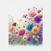 Wildflower Rhapsody Fleecedecke (Vorderseite)