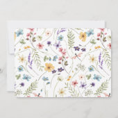 Wildflower & Rose Baby Shower Invitation Einladung (Rückseite)