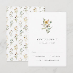 Wildflower-RSVP-Karte RSVP Karte