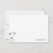 Wildflower Sage Green Dankeskarte (Rückseite)
