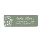 Wildflower Sage Green Return Address (Vorne)
