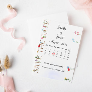 Wildflower Save-the-Date-Karte Save The Date