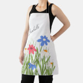 Wildflower Script Name Floral Garden Art Schürze (InSitu)