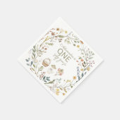 Wildflower Silly Goose 1st Birthday Serviette (Ecke)