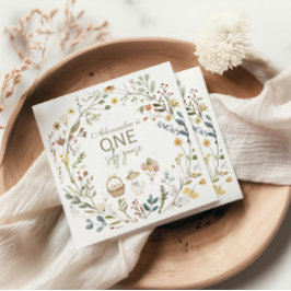 Wildflower Silly Goose 1st Birthday Serviette