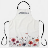 Wildflower Sketch Apron Schürze (Vorderseite)