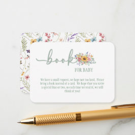 Wildflower Solid Green Baby Book for Baby Card Begleitkarte
