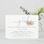 Wildflower Solid Green Shower Book Invitation Einladung (Stehend Vorderseite)