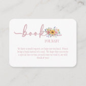 Wildflower Solid Pink Book for Baby Card Begleitkarte (Vorderseite)