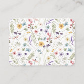 Wildflower Solid Pink Book for Baby Card Begleitkarte (Rückseite)