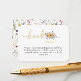 Wildflower Solid Yellow Baby Shower Book for Baby  Begleitkarte